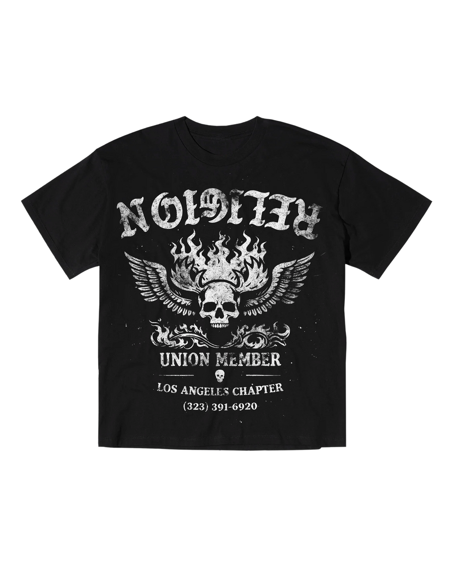 Union Member Tee — Black — front