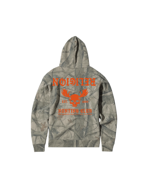 Hunting Club Hoodie — Camo — back