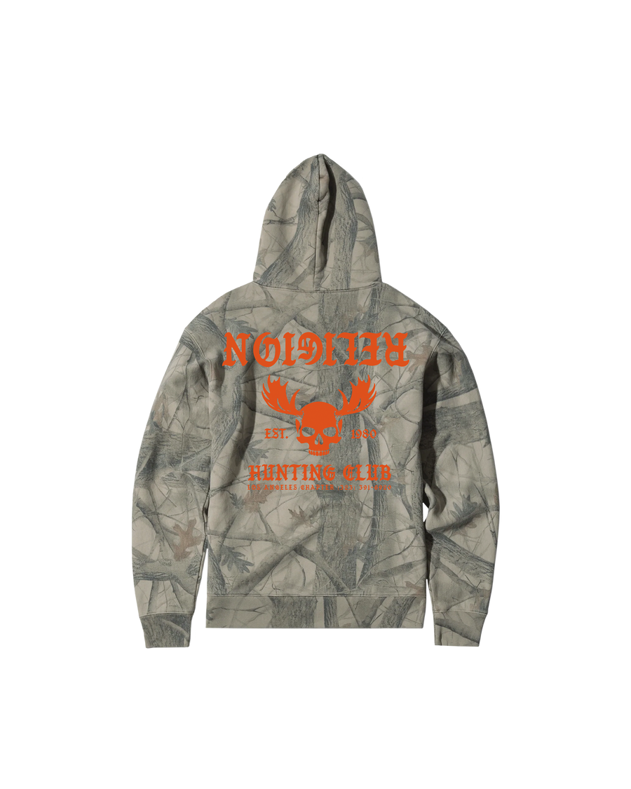 Hunting Club Hoodie — Camo — back