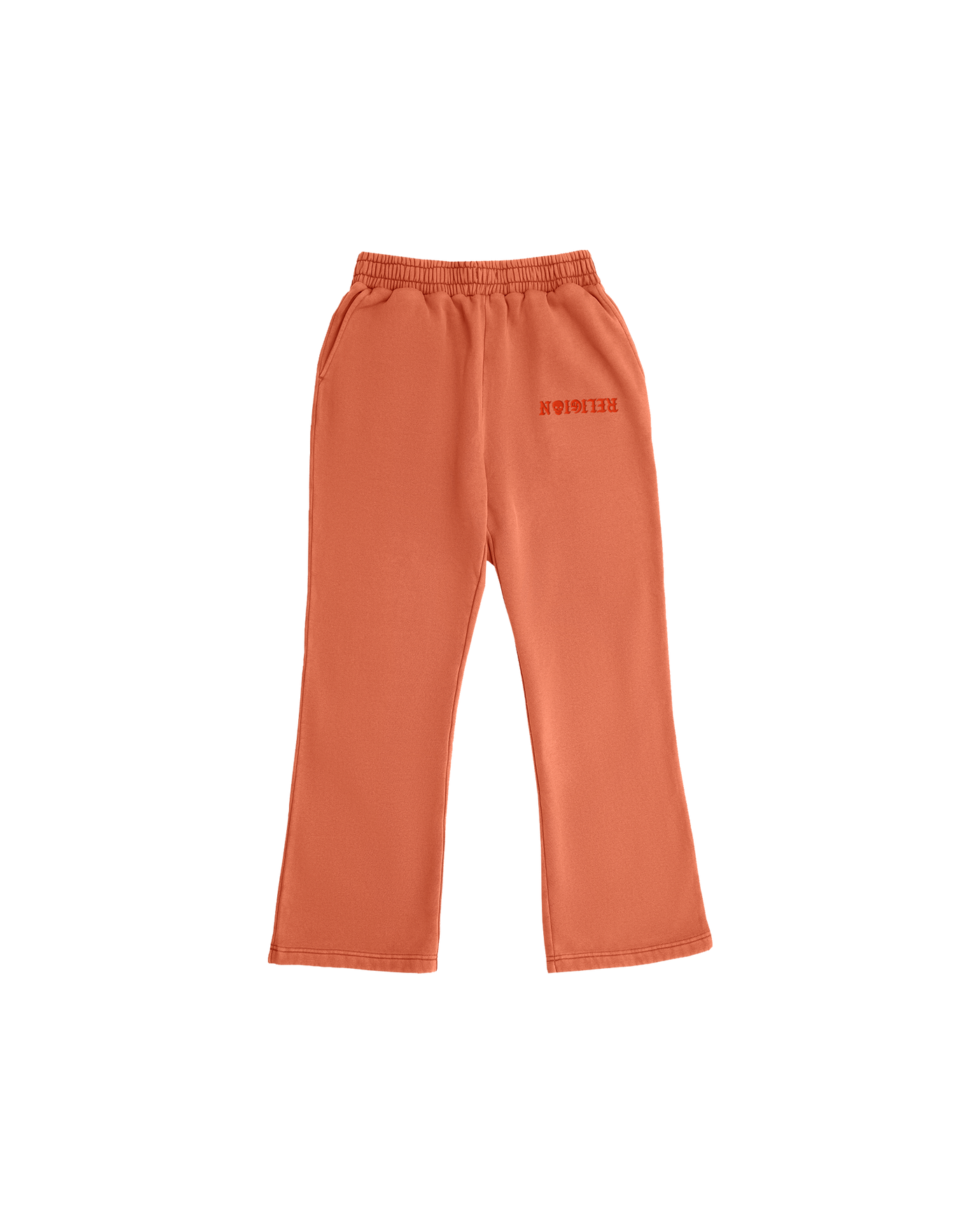 No Religion Sweatpants — Orange — front