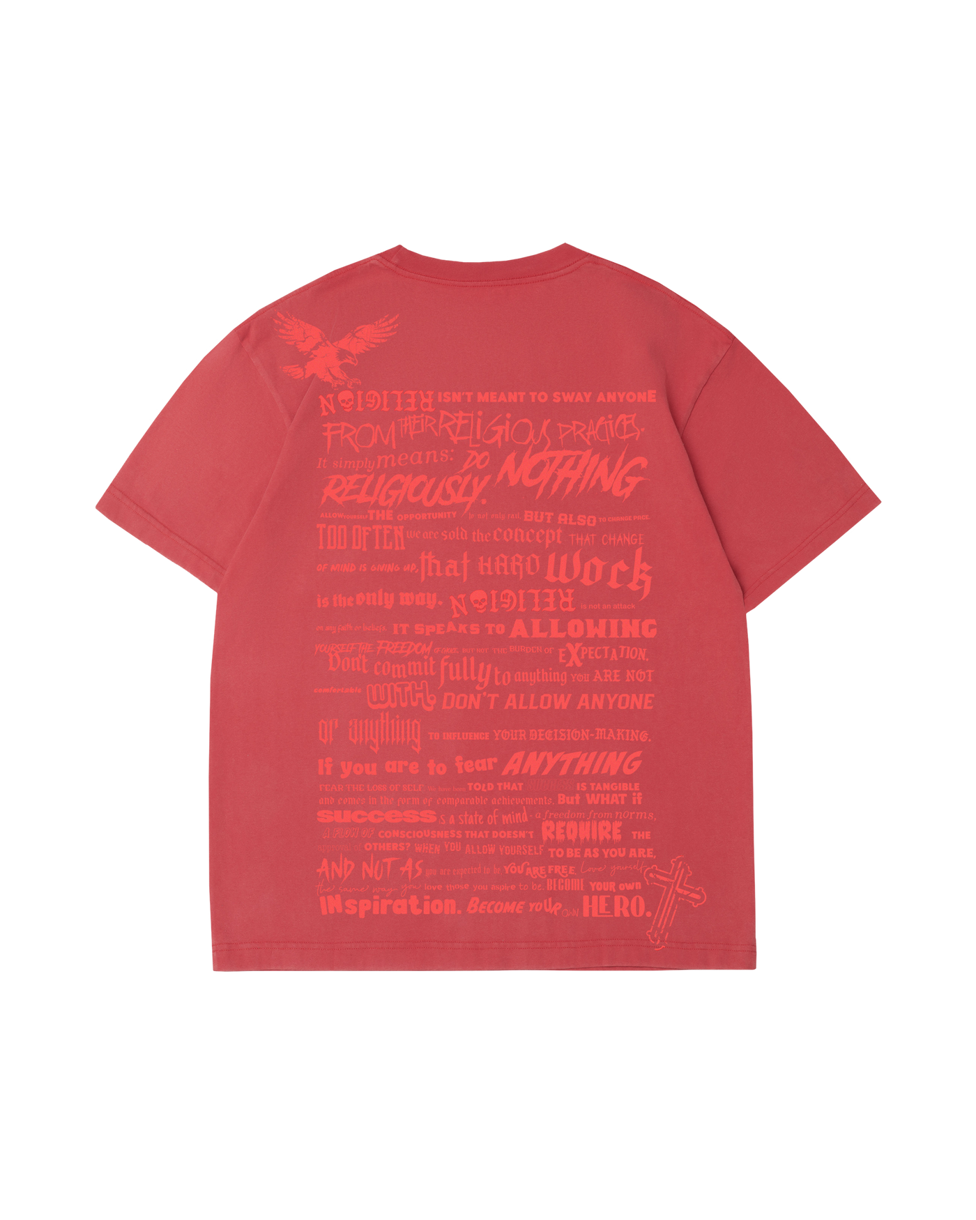 Mission Statement Tee — Red — back