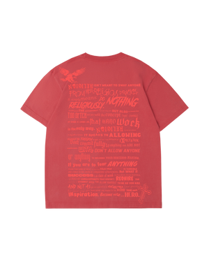 Mission Statement Tee — Red — back