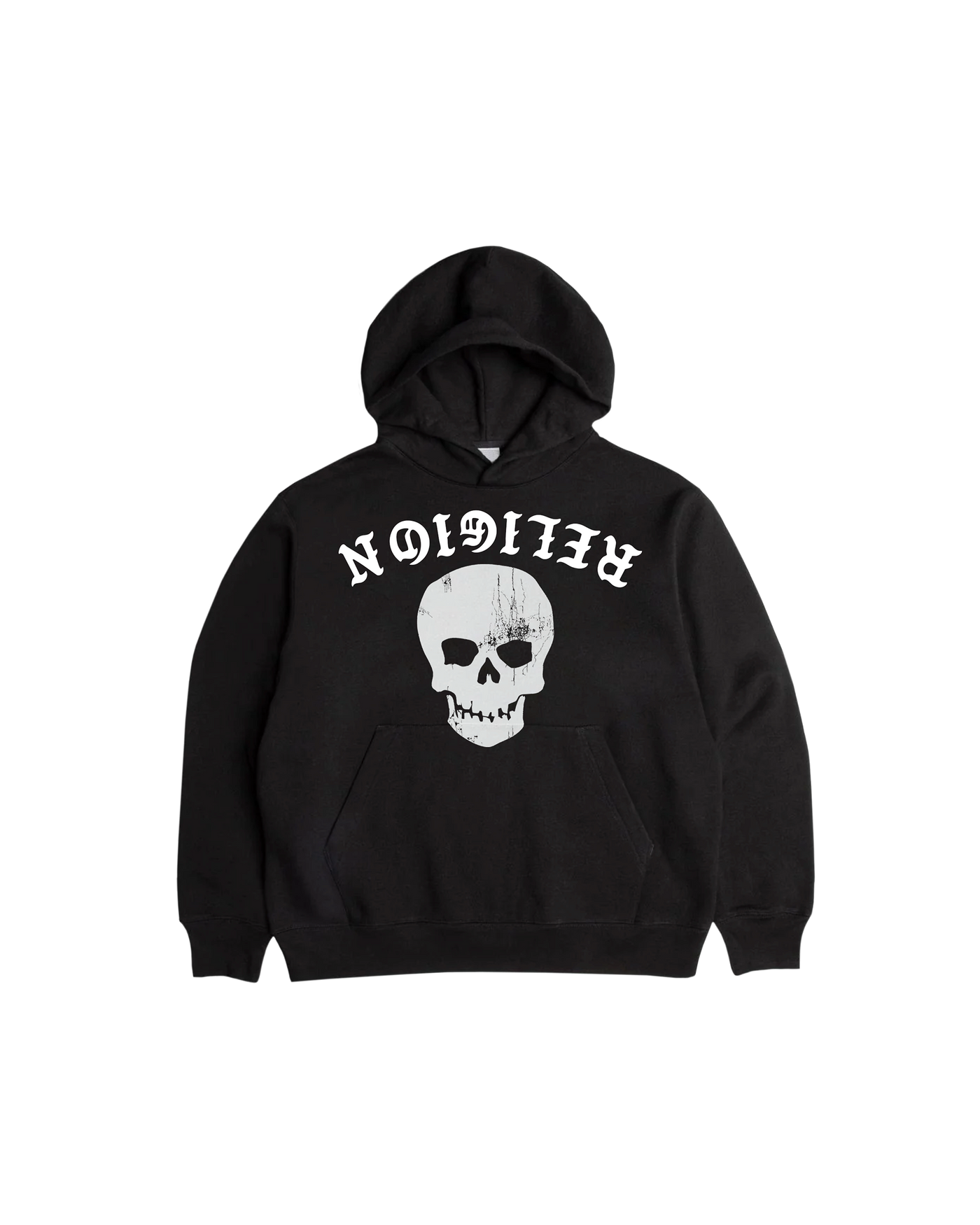 Skull Hoodie — Black — front