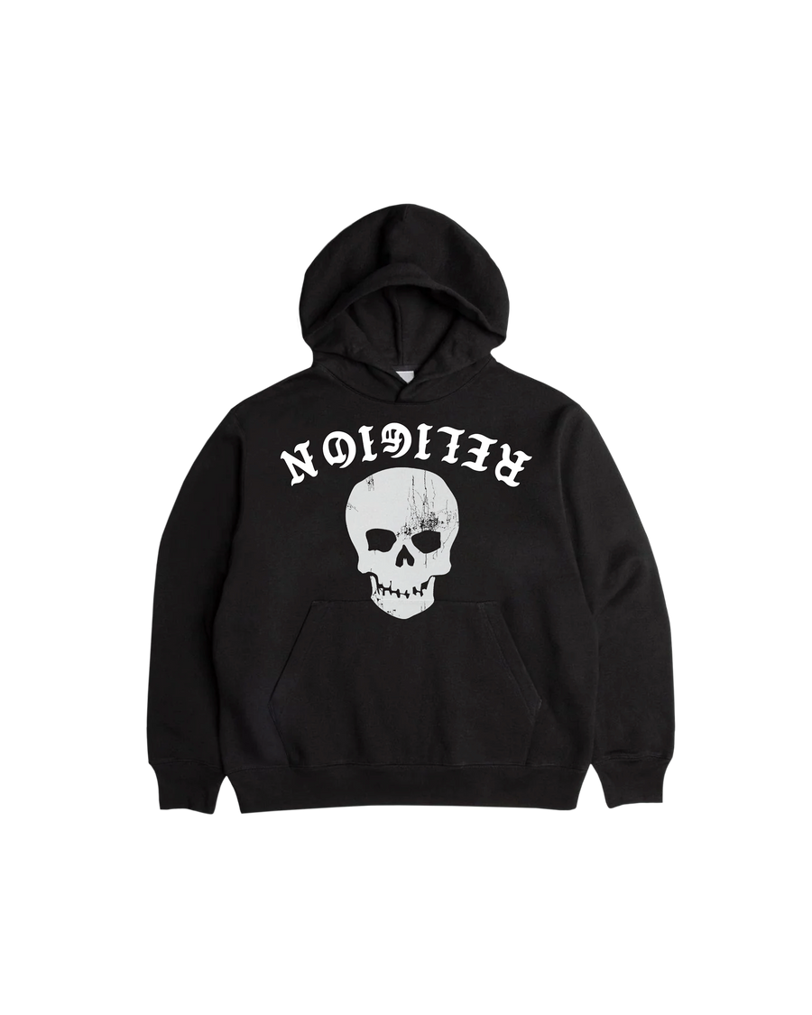 Skull Hoodie — Black — front