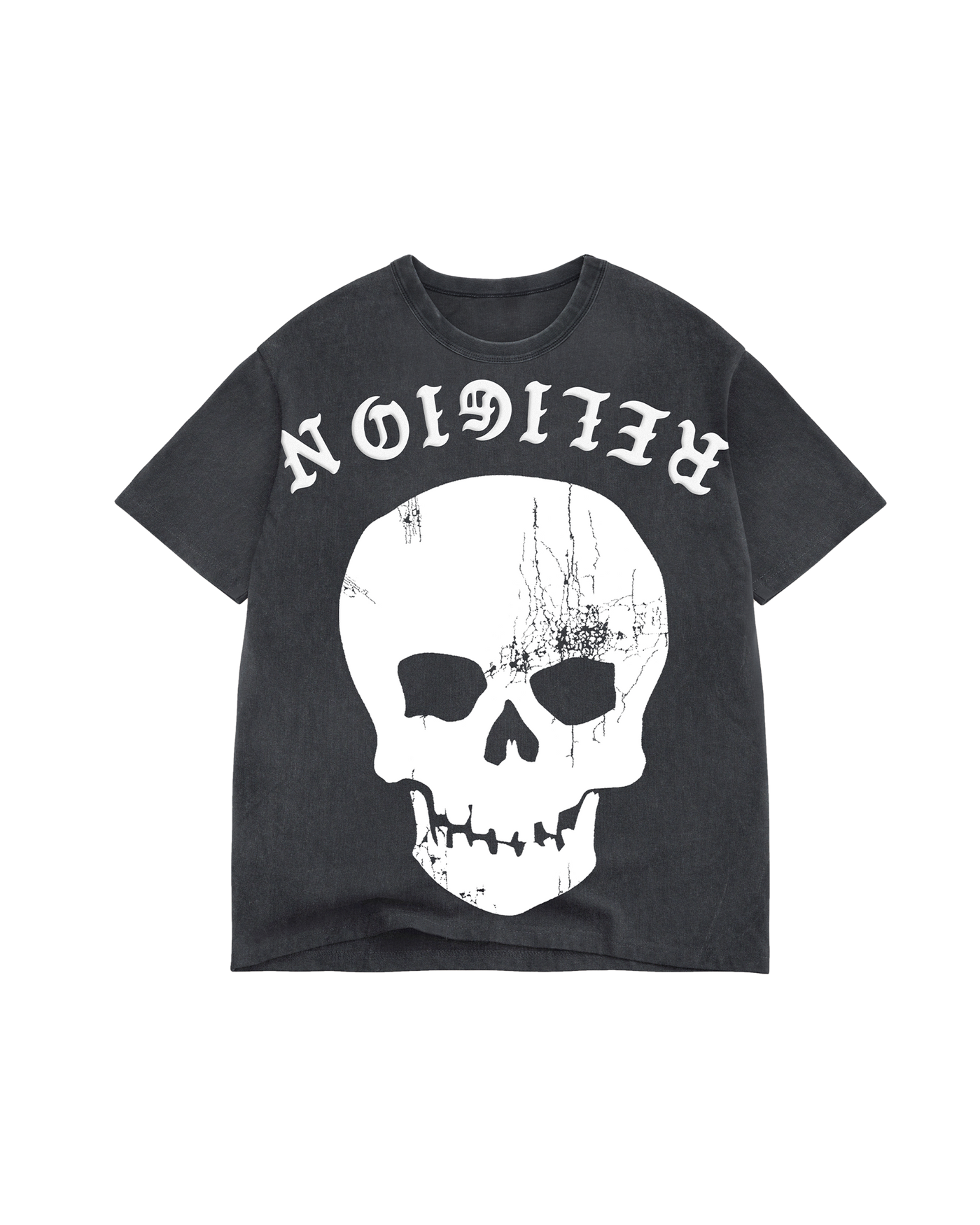 Skull RELIGION Tee — Washed — front