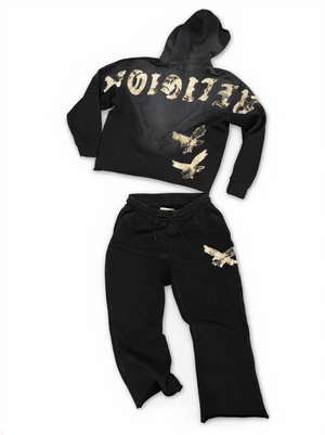 NO RELIGION Sweatsuit - full set lay flat